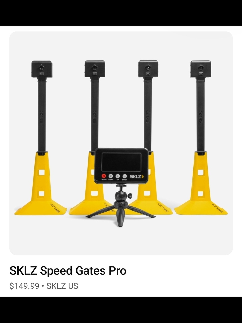 SKLZ Speed Gates Pro Sprint Training Set - Yellow & Black